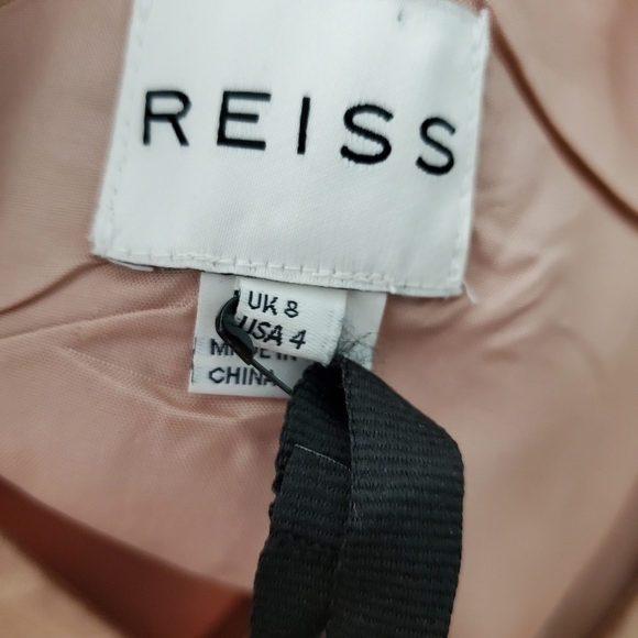 NEW Reiss Tamsin One Shoulder Dress in Mocha Brown - Picture 5 of 6